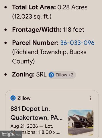 881 DEPOT LN, Quakertown, PA 18951