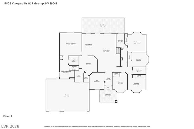 1780 South Vineyard Drive, Pahrump, NV 89048