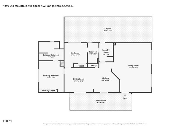 1499 Old Mountain Ave 152, San Jacinto, CA 92583