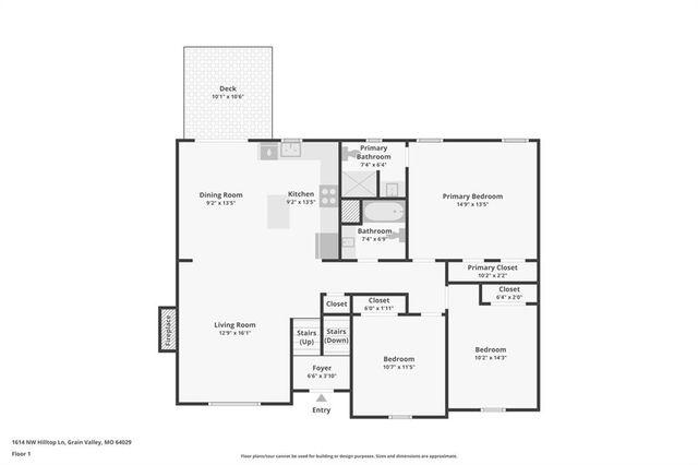 1614 NW Hilltop Lane, Grain Valley, MO 64029