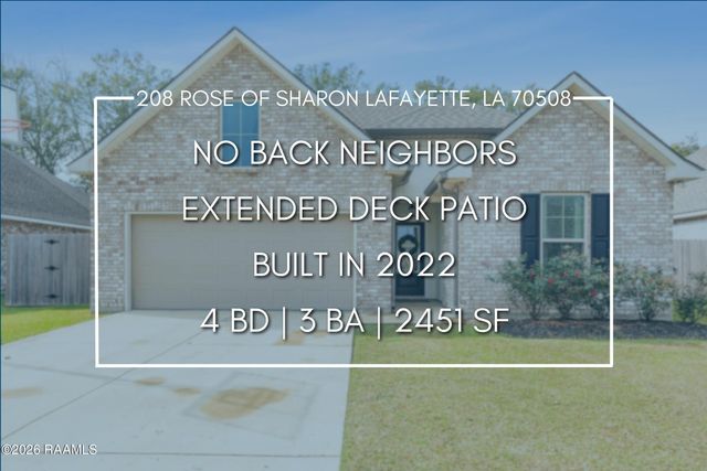 208 Rose Of Sharon Lane, Lafayette, LA 70508