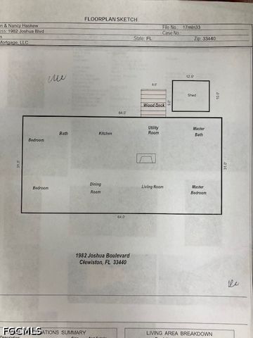 1982 Joshua BLVD, Clewiston, FL 33440