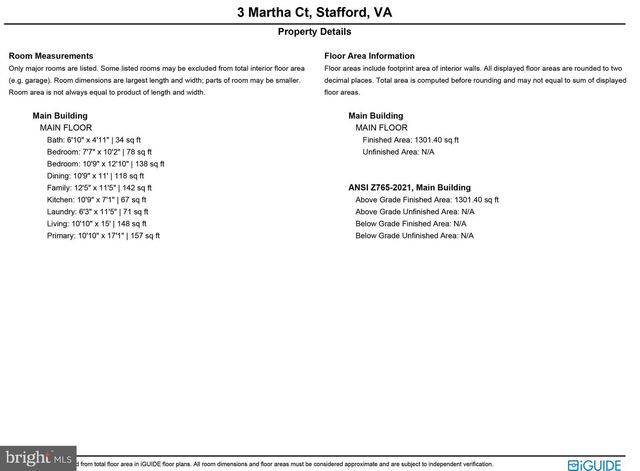 3 MARTHA CT, Stafford, VA 22554