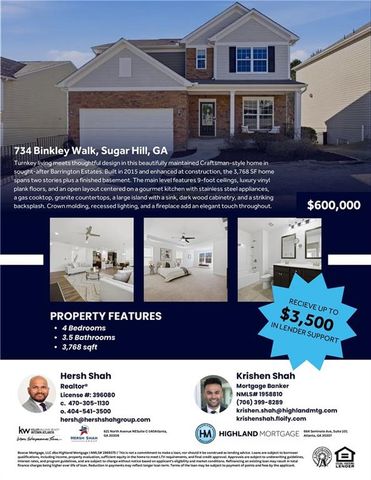 734 Binkley Walk, Sugar Hill, GA 30518