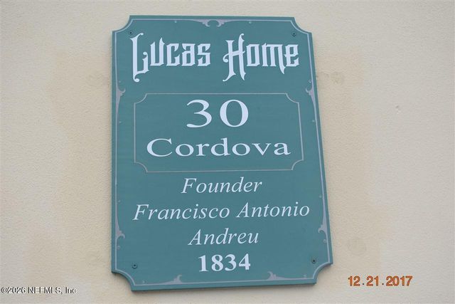 30 CORDOVA Street, St. Augustine, FL 32084