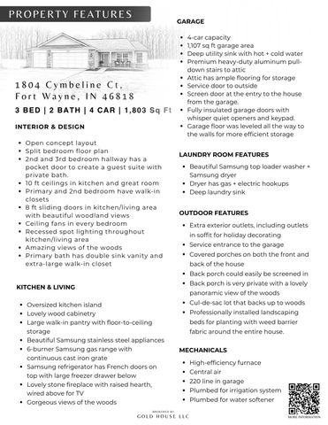 1804 Cymbeline Court, Fort Wayne, IN 46818