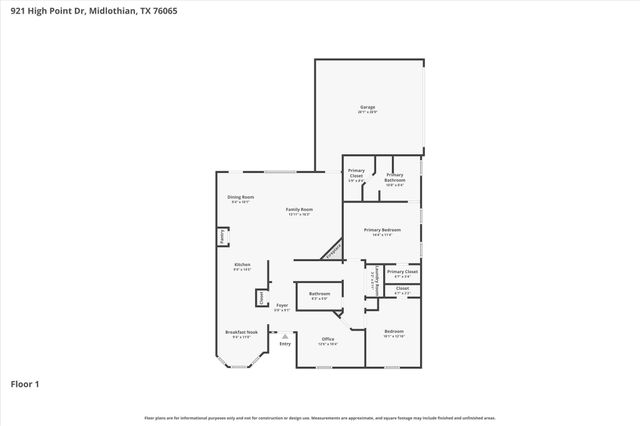 921 High Point Drive, Midlothian, TX 76065
