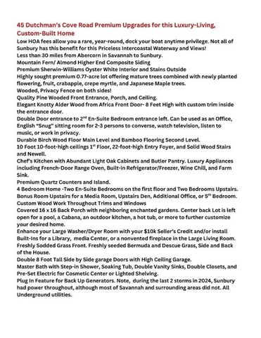 45 Dutchman's cove Road, Midway, GA 31320