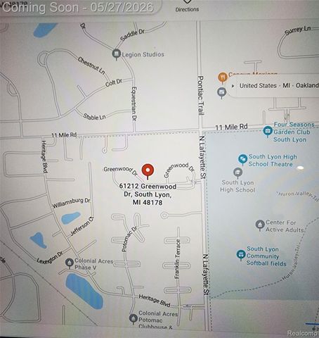 61212 Greenwood Drive, South Lyon, MI 48178