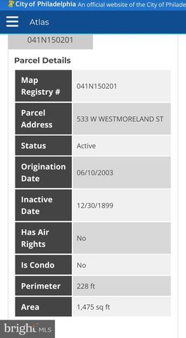 533 W WESTMORELAND ST, Philadelphia, PA 19140