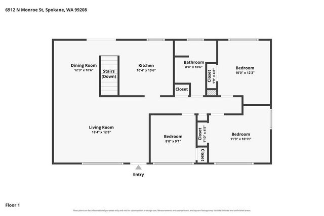 6912 N N MONROE St, Spokane, WA 99208