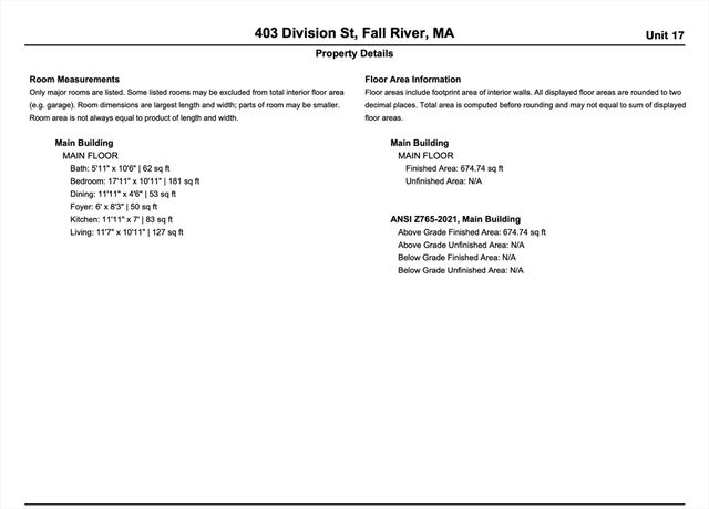 403 Division Street 17, Fall River, MA 02721