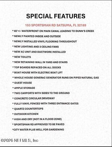 153 SPORTSMAN Road, Satsuma, FL 32189