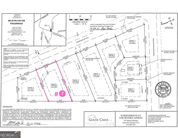 728 Talmadge Road LOT 7, Allenhurst, GA 31301