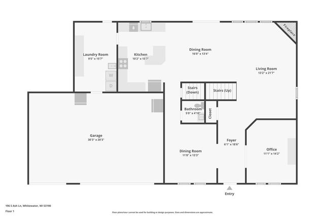 196 S Ash LANE, Whitewater, WI 53190