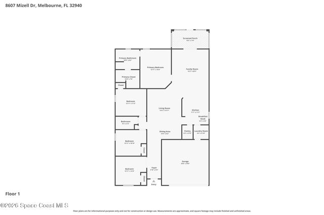 8607 Mizell Drive, Melbourne, FL 32940
