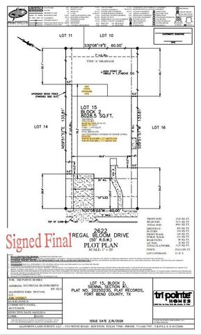 2622 Regal Bloom Drive, Missouri City, TX 77459
