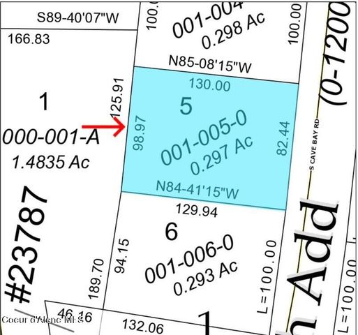 21161 S Cave Bay RD Lake Coeur d' Alene, Worley, ID 83876