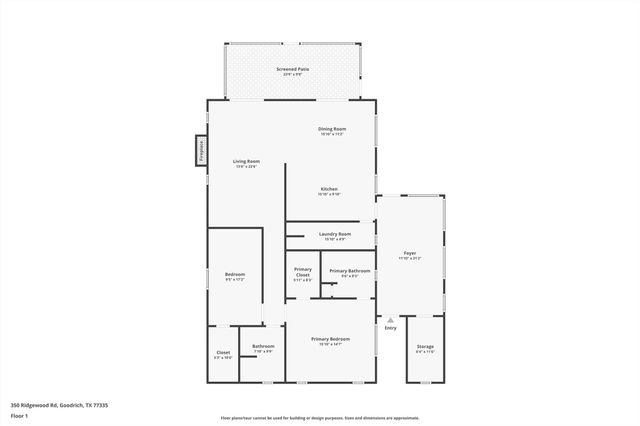 350 Ridgewood Road, Goodrich, TX 77335