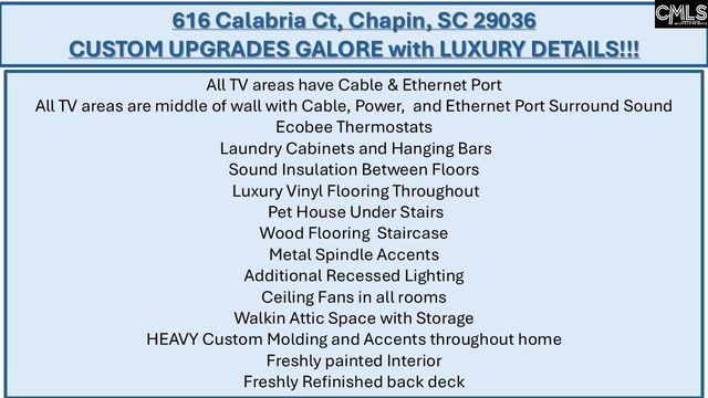 616 Calabria Court, Chapin, SC 29036