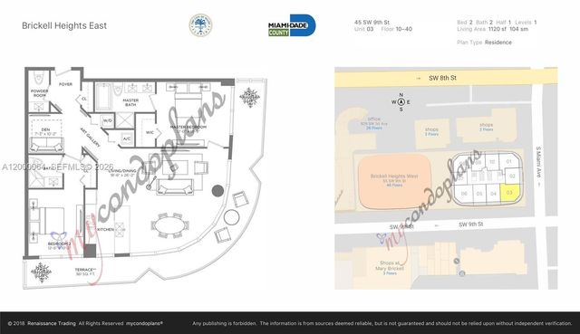 45 SW 9th St 1803, Miami, FL 33130