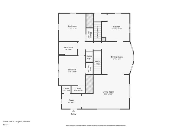 1205 N 13th Street, Lafayette, IN 47904