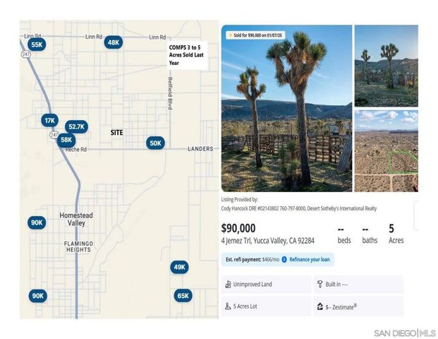 1260 N Sage, Landers, CA 92285