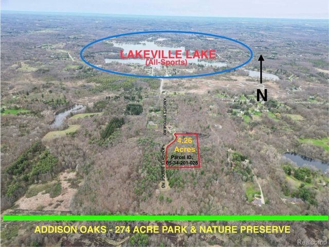 4.23 Acres VL - KNIGHTS BRIDGE Road, Addison Township, MI 48367