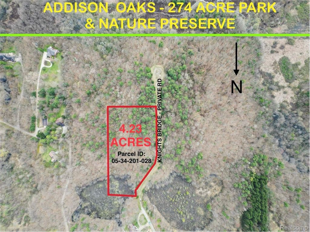 4.23 Acres VL - KNIGHTS BRIDGE Road, Addison Township, MI 48367