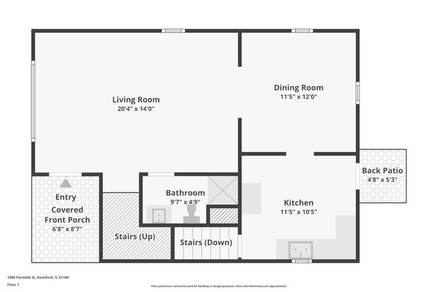 1306 Parmele Street, Rockford, IL 61104