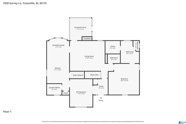 7520 SURREY LANE, Trussville, AL 35173