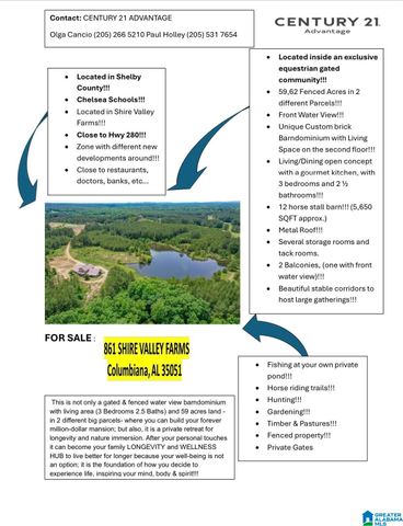 861 SHIRE VALLEY FARMS, Columbiana, AL 35051