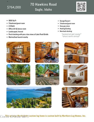 70 Hawkins Road, Sagle, ID 83860