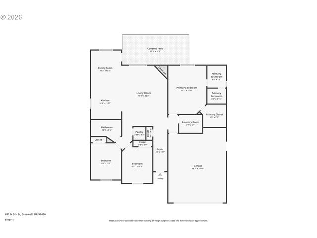 632 N 5TH St, Creswell, OR 97426