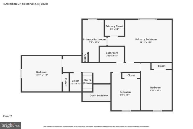 4 ARCADIAN DR, Sicklerville, NJ 08081