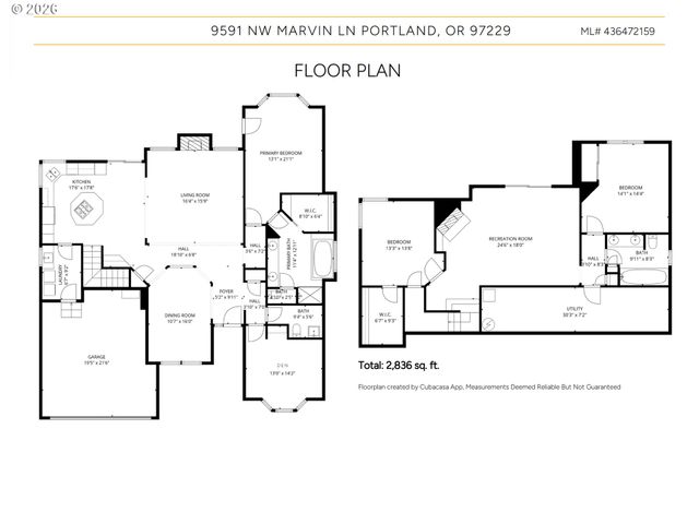 9591 Nw MARVIN Ln, Portland, OR 97229