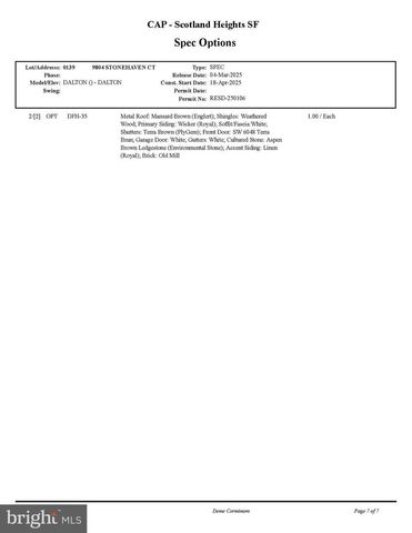 LOT 139 STONEHAVEN CT, Waldorf, MD 20601