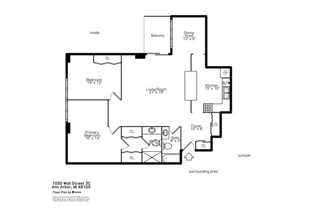 1050 Wall Street 3C, Ann Arbor, MI 48105