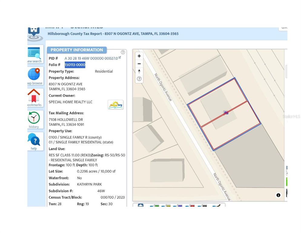 Image 3 of property listing at 8307 N OGONTZ AVENUE, Tampa, FL 33604