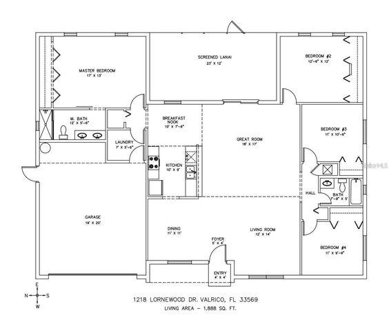 1218 LORNEWOOD DRIVE, Valrico, FL 33596