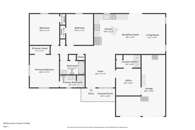 209 Mccurdy Street, Crowley, TX 76036