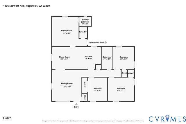 1106 Stewart Ave, Hopewell, VA 23860
