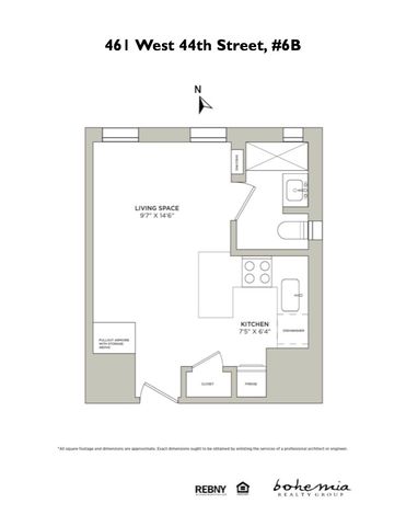 461 W 44th St Apt 6B, New York City, NY 10036