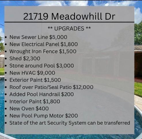 21719 Meadowhill Drive, Spring, TX 77388