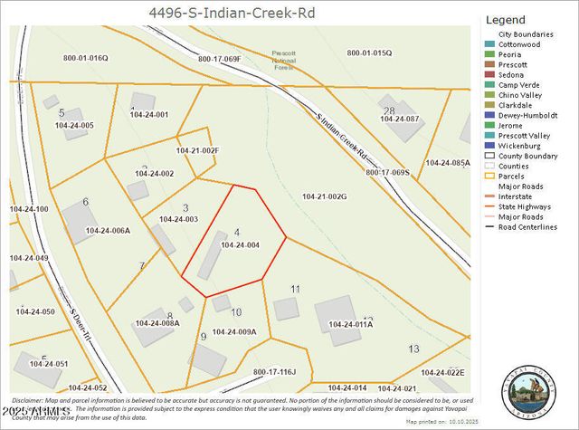 4496 S INDIAN CREEK Road, Prescott, AZ 86303