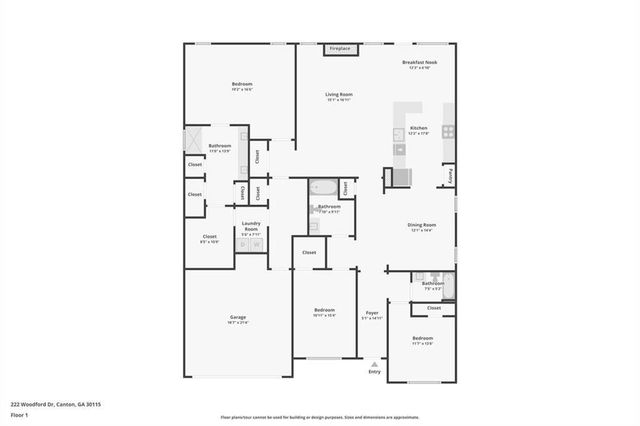 222 Woodford Drive, Canton, GA 30115