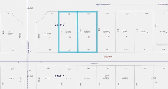819 & 821 ALLAMANDA DRIVE, Indian Lake Estates, FL 33855