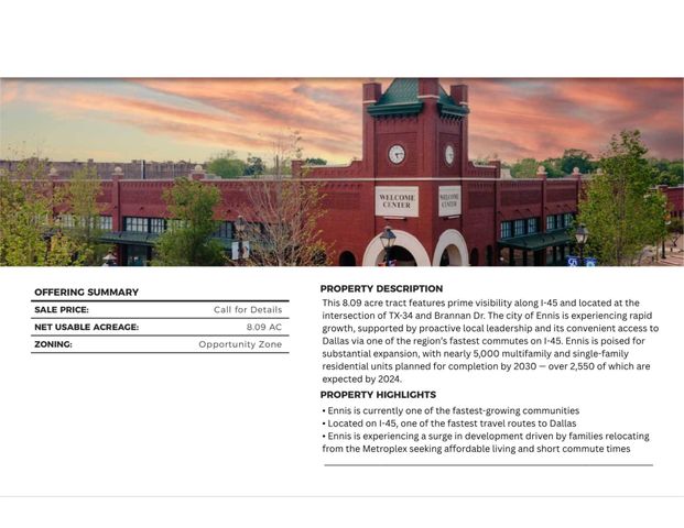 8.09-acre tract Tx-34 Avenue, Ennis, TX 75119