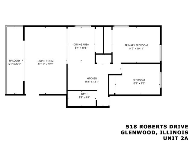 518 N Roberts Drive 2a, Glenwood, IL 60425