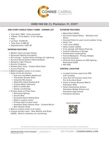 6980 NW 6th Ct, Plantation, FL 33317